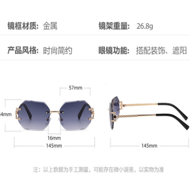 Gradient metal sunglasses 9059