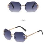 Gradient metal sunglasses 9059